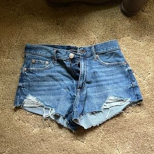 Aeropostale Blue Jean Shorts Distressed Style